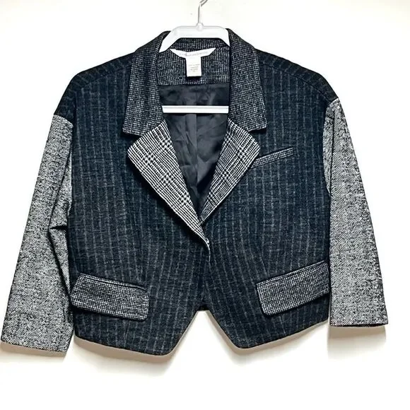 Diane von Furstenberg Keys Drape Wool Blend Blazer Jacket Sz 8 US - Picture 3 of 7